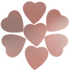 Шарики 3501-3197 Конфетти сердца розовое золото 2,5 см 500 г фото