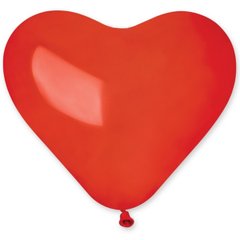 Шарики 1105-0014 I Сердце 10"/42 Кристалл красный Red фото