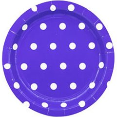 Шарики 1502-3914 G Тарелки Горошек фиолетовый 17 см 6 шт фото