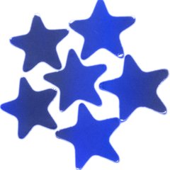 Шарики 3501-3321 Конфетти звезды металлик синие 2 см 100 г фото