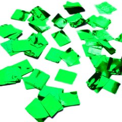 Шарики 3501-0417 Конфетти квадратные металлик зеленые 100 г фото
