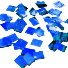 Шарики 3501-0375 Конфетти квадратные металлик синие 100 г фото