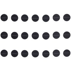 Шарики 1404-0517 G Гирлянда на нити Круги черные 2,2 м фото
