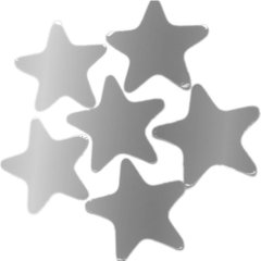 Шарики 3501-3311 Конфетти звезды серебристые 2 см 100 г фото