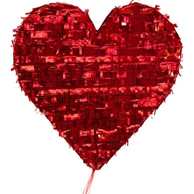 Шарики 1507-1761 G Пиньята Сердце красное с лентами фото