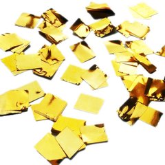 Шарики 3501-0072 Конфетти квадратные золотистые 500 г фото