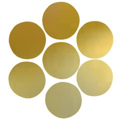 Шарики 3501-3300 Конфетти круги золотистые 1,2 см 500 г фото