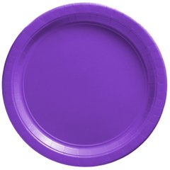 Шарики 1502-1340 А Тарелки фиолетовые Purple пап 17 см 8 шт фото