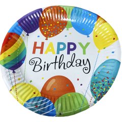 Шарики 1502-5772 Тарелки Happy Birthday шарики 23 см 6 ед фото