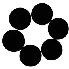 Шарики 3501-0155 Конфетти круга черные 2,3 см 500 г фото