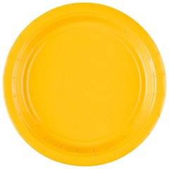 Шарики 1502-1104 А Тарелки желтые Sunshine Yellow пап 17 см 8 шт фото