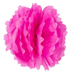 Шарики 1412-0070 G Помпон бумажный ярко-розовый 40 см фото