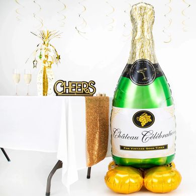 Шарики 3207-2954 А Бутылка шампанского AirLoonz под воздух Р70 фото