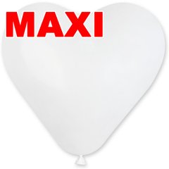 Шарики 1105-0009 I Сердце 10"/01 Пастель белое White MAXI 500 шт фото