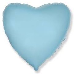 Шарики 3204-0230 Ф Б/М Сердце 9" Пастель голубая фото