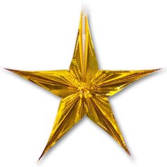 Шарики 1501-4261 G HNY Звезда фольгированная золотистая 30 см фото