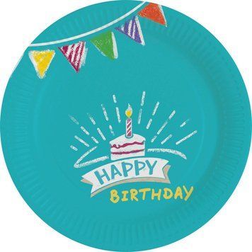 Кульки 3502-3511 А Тарелки Моя вечеринка My Birthday Party пап 18 см 8 ед фото
