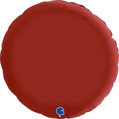 Шарики 3204-0930 Г Б/Рис 36" Круг сатин рубин красный Satin Rubin Red ПАК фото