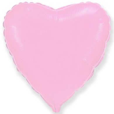 Шарики 3204-0229 Ф Б/М Сердце 9" Пастель розовая фото