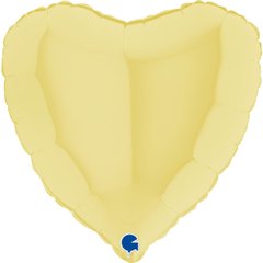 Шарики 1204-0885 Г Б/М Сердце 18" Макарун желтое Matte Yellow ПАК фото
