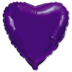 Шарики 1204-0087 Ф Б/М Сердце 18" Металлик фиолетовое фото