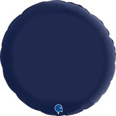 Шарики 3204-0928 Г Б/Рис 36" Круг Сатин синий неве Satin Navy blue ПАК фото
