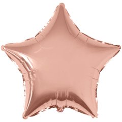 Шарики 1204-1161 Ф Б/М Звезда 9" Металлик розовое золото фото