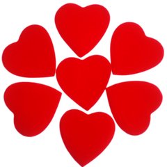 Шарики 3501-0012 Конфетти сердца красные 3,5 см 100 г фото