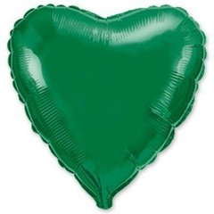 Шарики 1204-0083 Ф Б/М Сердце 18" Металлик зеленое фото