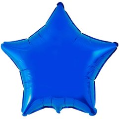 Шарики 1204-0134 Ф Б/М Звезда 4" Металлик голубая фото