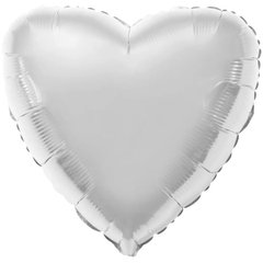 Шарики 1204-0075 Ф Б/М Сердце 4" Металлик серебристый фото