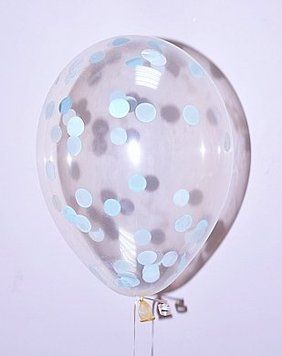 Кульки Шар с голубым конфетти фото
