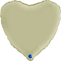Шарики 3204-0868 Г Б/М Сердце 18" сатин оливковое пастель ПАК фото