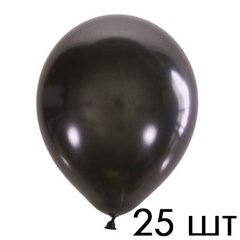 Шарики 3102-0575 M 12"/30 см Металлик черный Black 030 25 шт фото