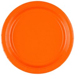 Шарики 1502-1105 А Тарелки оранжевые Orange Peel пап 17 см 8 шт фото