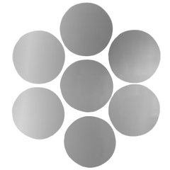 Шарики 3501-3298 Конфетти круга серебристые 1,2 см 500 г фото