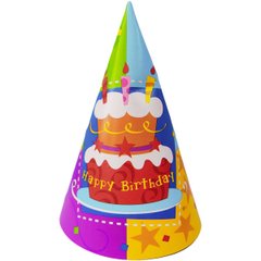 Шарики 1501-6049 Колпачки Торт Birthday 6 шт фото