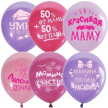 Шарики Шарики с рисунком "хвалебные для девочки" фото