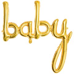 Шарики 3207-3086 PD Буквы Baby золотистые Gold 73,5х75,5 см ПАК фото