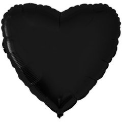 Шарики 3204-0764 Ф Сердце 18" Металлик черное Black фото